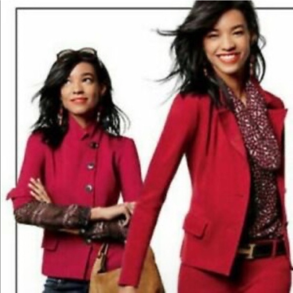Cabi 3175 Outing Blazer Ponte jacket Ruby Red